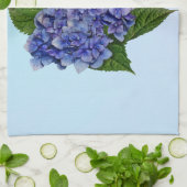Linge De Cuisine Hydrangée dans les tons violets (Plié)