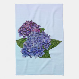 Linge De Cuisine Hydrangée dans les tons violets
