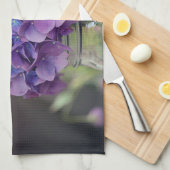 Linge De Cuisine Hydrangée violette rustique dans Mason Jar Photo (Quart Plié)