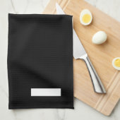 Linge De Cuisine Hyphène noir et blanc (Quart Plié)