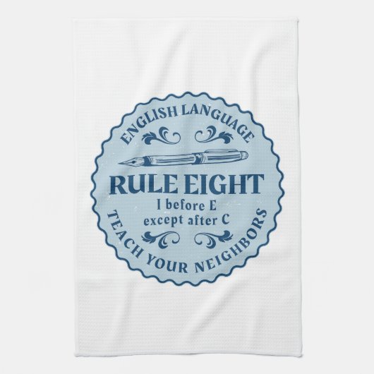 Linge De Cuisine I avant E sauf après C Règle drôle (Vertical)