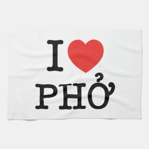 Linge De Cuisine I Heart (Amour) Pho