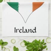 Linge De Cuisine I Heart Ireland Tricolor Drapeau irlandais (Plié)