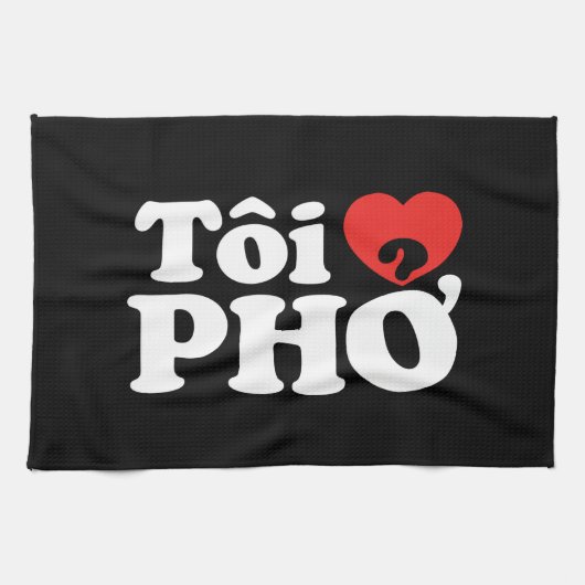 Linge De Cuisine I Heart (Love) Pho (Tôi PHỞ) (Horizontal)