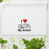 Linge De Cuisine I LOVE Avion Kitchen Towel (Plié)