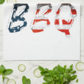 Linge De Cuisine I Love BBQ, American Patriotic (Plié)