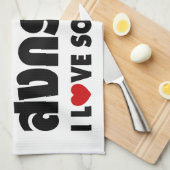 Linge De Cuisine I Love (Coeur) Songkran (Quart Plié)