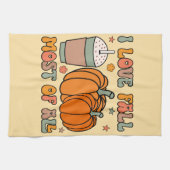 Linge De Cuisine I Love Fall Most Of All - Automne Citrouille (Horizontal)