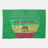 Linge De Cuisine I Love Heart Ethiopie : Drapeau Art Motif (Horizontal)