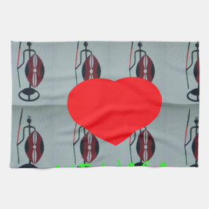 Linge De Cuisine I Love Kenya Art Print