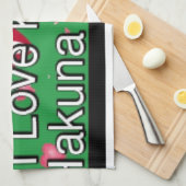 Linge De Cuisine I Love Kenya et "Hakuna Matata" Art Print (Quart Plié)