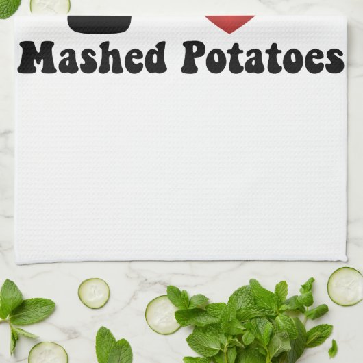 Linge De Cuisine I Love Mashed Potatoes Thanksgiving Diner Cadeau (Plié)