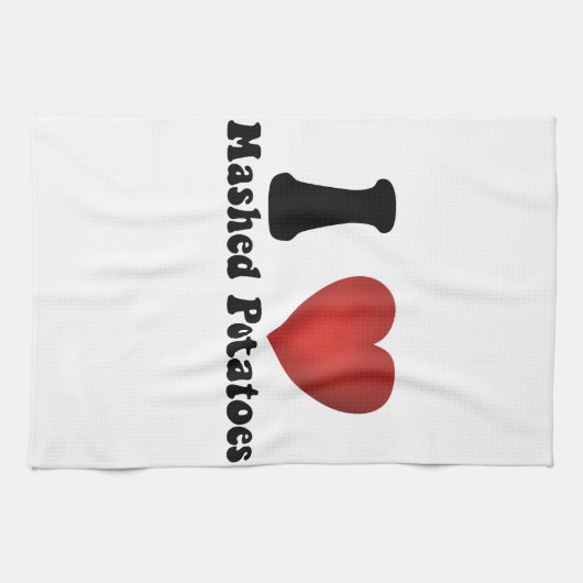 Linge De Cuisine I Love Mashed Potatoes Thanksgiving Diner Cadeau (Horizontal)