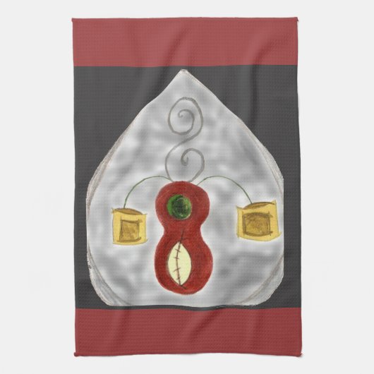 Linge De Cuisine I Love Music Instruments Abstraits Cuisine Serviet (Vertical)