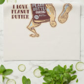 LINGE DE CUISINE I LOVE PEANUT BUTTER (Plié)