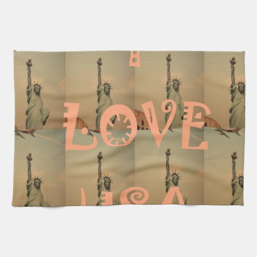 Linge De Cuisine I Love USA (Horizontal)