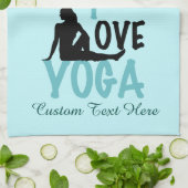 Linge De Cuisine I Love Yoga Custom Turquoise (Plié)