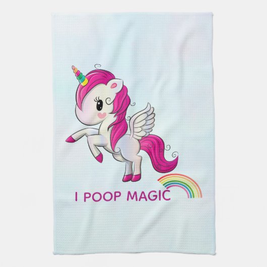 Linge De Cuisine I Poop Magic Funny Unicorne Dit (Vertical)