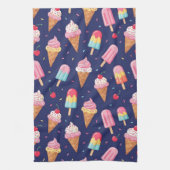 Linge De Cuisine Ice cream, popsicles and cherries pattern (Vertical)