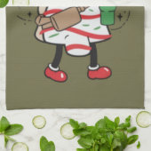 Linge De Cuisine Ici, On Dirait Un Snack Gâteau De Noël (Plié)