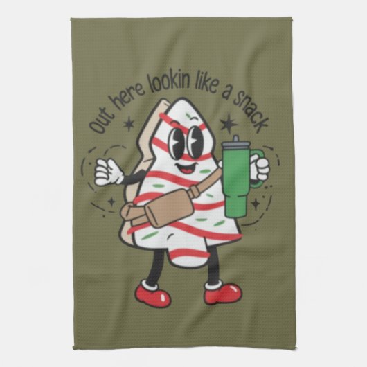 Linge De Cuisine Ici, On Dirait Un Snack Gâteau De Noël (Vertical)