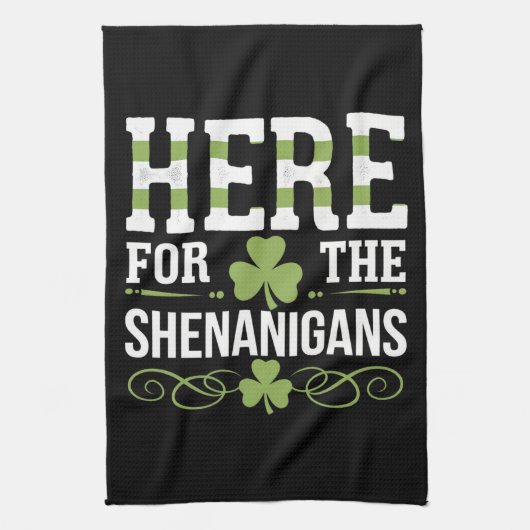 Linge De Cuisine Ici Pour Les Shenanigans Irlande St. Patrick (Vertical)