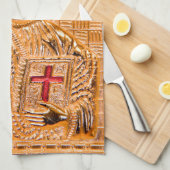 Linge De Cuisine Icône d'or de Jésus-Christ (Quart Plié)