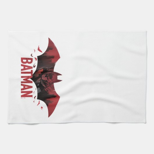 Linge De Cuisine Icône gotham de Batman Crimson (Horizontal)
