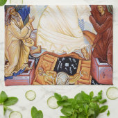 Linge De Cuisine Icône orthodoxe de l'Anastasis Résurrection (Plié)