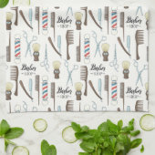 Linge De Cuisine Icônes Barbershop (Plié)