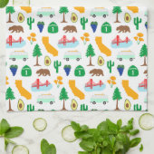 Linge De Cuisine Icônes de Californie (Plié)