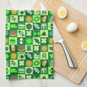 Linge De Cuisine Icônes de la Saint-Patrick Motif sans couture (Quart Plié)