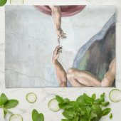 Linge De Cuisine Iconique Michelangelo Création d'Adam (Plié)