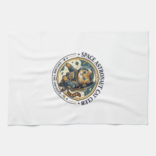 Linge De Cuisine Idée cadeau papa chat astronaute spatial - Astr (Horizontal)