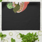 Linge De Cuisine Iguana Kawaii Ramen Funny Cadeau pour animaux dome (Plié)