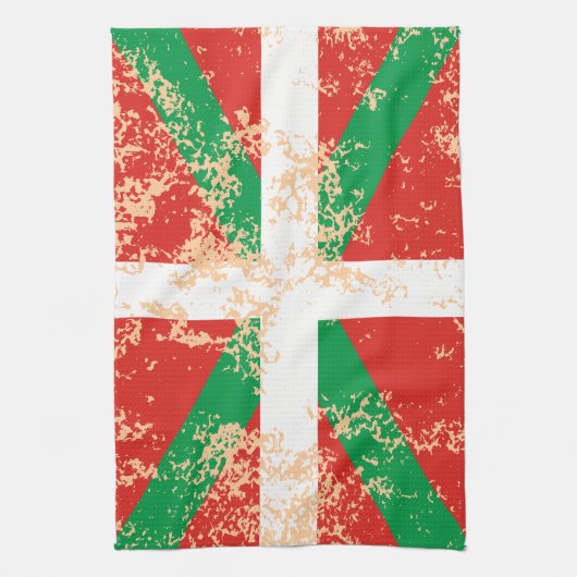 Linge De Cuisine Ikurriña usée (Vertical)