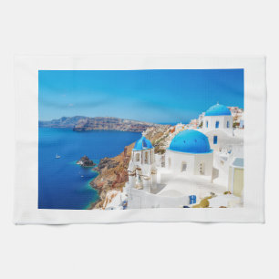 Linge De Cuisine Île de Santorini - caldeira, Grèce