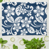 LINGE DE CUISINE ÎLE PLUMERIA (BLEUE MARINE) (Plié)