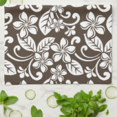 LINGE DE CUISINE ÎLE PLUMERIA (CAFÉ BROWN) (Plié)