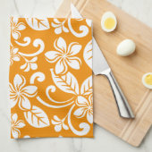 LINGE DE CUISINE ÎLE PLUMERIA (ORANGE) (Quart Plié)