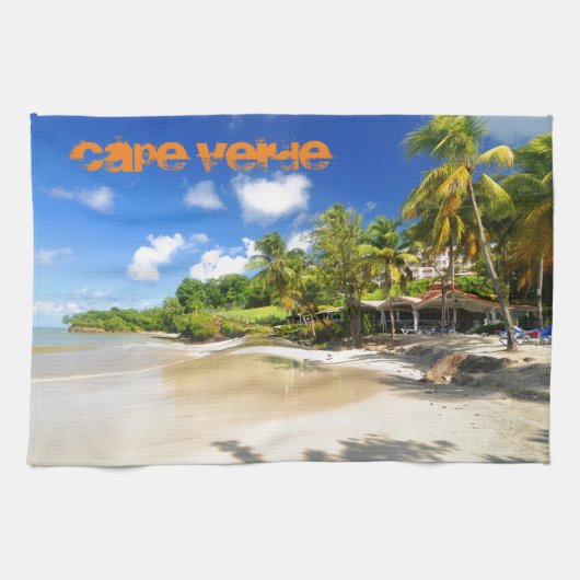Linge De Cuisine Île tropicale au Cap Vert (Horizontal)
