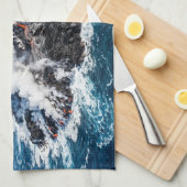 Linge De Cuisine Île volcanique (Quart Plié)
