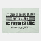 Linge De Cuisine Iles Vierges américaines Personnalisation des Cara (Horizontal)