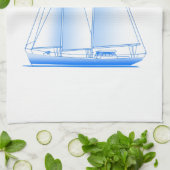 Linge De Cuisine Îles Vierges britanniques Voilier Nautique Côtier  (Plié)