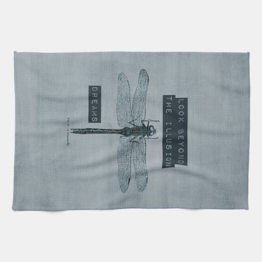 Linge De Cuisine Illusion de rêve de libellule (Horizontal)
