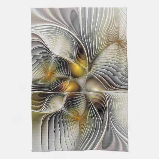 Linge De Cuisine Illusion d'optique abstrait 3D fractal avec profon (Vertical)