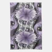 Linge De Cuisine Illusion Lilac Abstrait Floral Fractal Art Imagina (Vertical)