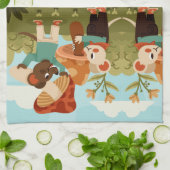 Linge De Cuisine Illustrated picnic scene with animals (Plié)