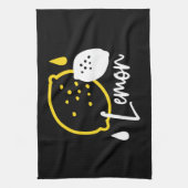 Linge De Cuisine Illustration Abstraite au citron - Art des agrumes (Vertical)
