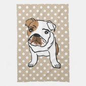 Linge De Cuisine Illustration anglaise mignonne de bouledogue (Vertical)